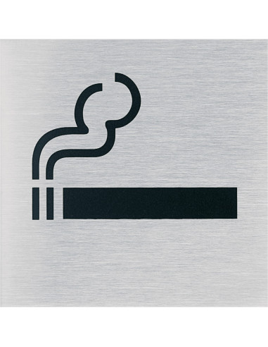 Roken toegestaan sticker, edelstaal pictogram