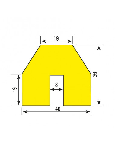Stootrand kantbeschermingsprofiel Type BB