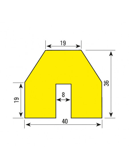 Stootrand kantbeschermingsprofiel Type BB