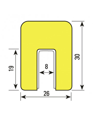 Stootrand kantbeschermingsprofiel type G