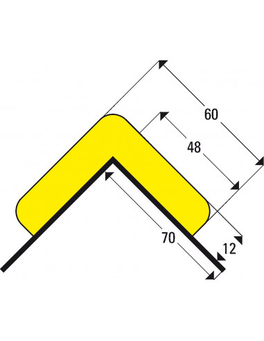 Knuffi stootrand type H+ met RVS onderkant