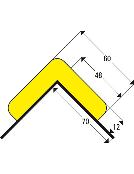 Knuffi stootrand type H+ met RVS onderkant