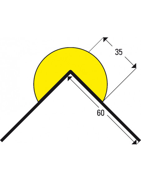 Knuffi stootrand type A+ met RVS onderkant