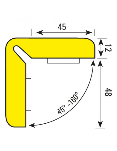 Stootrand hoekbeschermer Type H+ FLEX