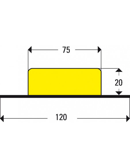 Knuffi stootrand type S met RVS onderkant