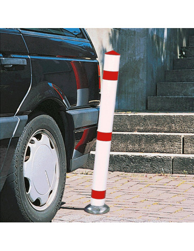 Flexibele afzetpaal Madrid, rood wit, 900 mm