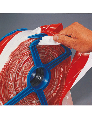 Extreem sterk afzetlint, rood wit, 250 meter