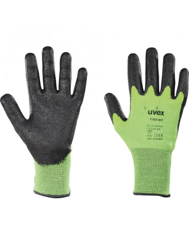 Uvex C500 dry/wet Snijbestendige handschoen 