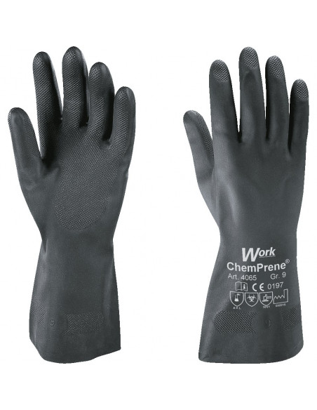 Chemisch bestendige handschoen ChemPrene ESV WORK, zwart
