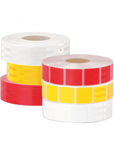 3M reflecterende tape 983 - 50 meter per rol - rood wit geel