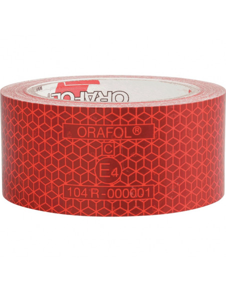 Oralite reflecterende tape - 12,5 meter per rol - rood wit geel