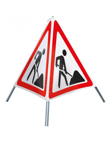 Inklapbare signalering \'Werk in uitvoering\', 900 mm