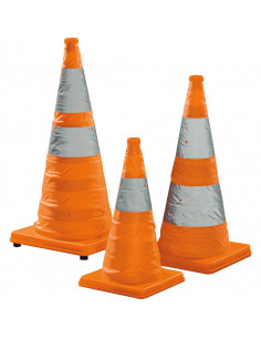 Opvouwbare verkeerskegel met LED flitslicht