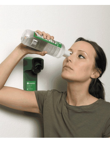 Cederroth oogspoelfles, 500 ml, groen, voorbeeld gebruik