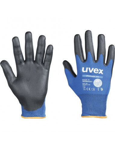 Uvex Phynomic WET handschoen, blauw zwart