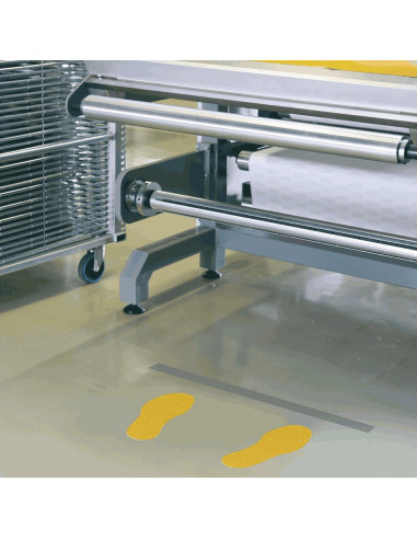 Vloerstickers voetstappen, 5 paar, geel