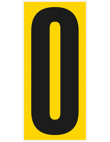 Vloerstickers cijfer, 400 x 180 mm, 3 stuks, rechthoekig