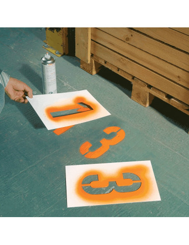 Spuitsjablonen set 3 - kunststof - 6 sjablonen, zwart