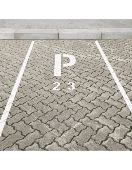 Spuitsjablonen set 6 - kunststof - 4 sjablonen, P met nummers