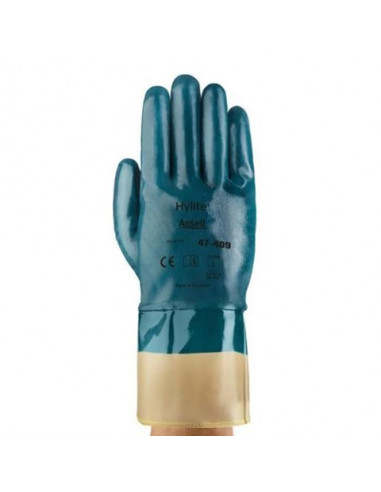 Ansell Hylite 47-409 blauw, Nitril volledig gecoat, 12 paar/VE