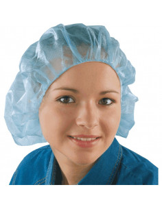 100 stuks wegwerp haarnetjes met elastiek, ESV WORK, blauw