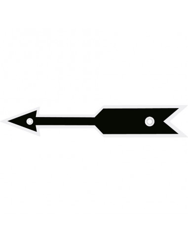 Richtingspijl aluminium, zwart