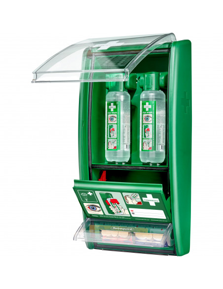 Cederroth oogspoelstation met pleisterdispenser