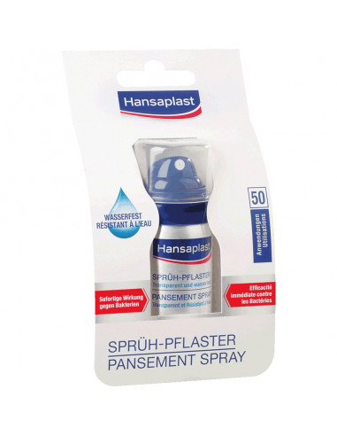 Hansaplast pleisterspray, watervast, 32,5 ml, flesje pleisterspray, spuitpleister
