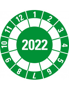 Jaarkeuringssticker, 40 mm, 10stuks per kaart