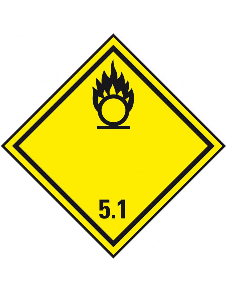 ADR sticker klasse 5.1 oxiderende stoffen,