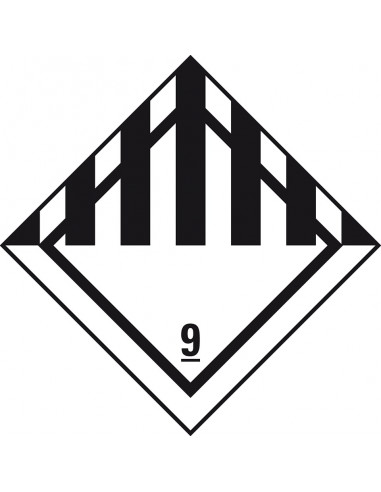 ADR sticker klasse 9 diverse gevaarlijke stoffen, zeewaterbestendig op rol