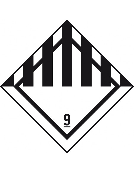 ADR sticker klasse 9 diverse gevaarlijke stoffen, zeewaterbestendig op rol