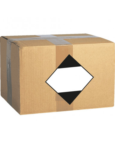 ADR sticker beperkte hoeveelheden, ruit, wit zwart