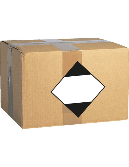 ADR sticker beperkte hoeveelheden, zelfklevend papier, 1000 op rol, zwart wit, vierkant