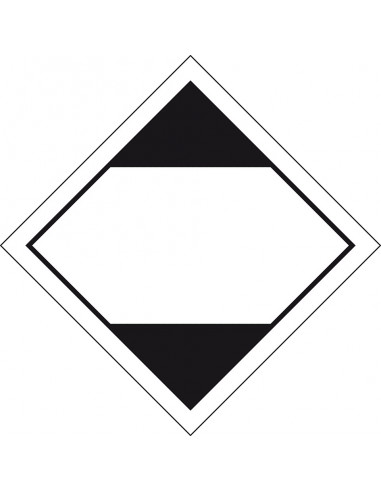 ADR sticker beperkte hoeveelheden, reflecterende rand, zeewaterbestendig, zwart wit, ruit