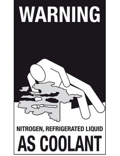 ADR sticker 'Pas op gekoeld vloeibaar stikstof' zeewaterbestendig 