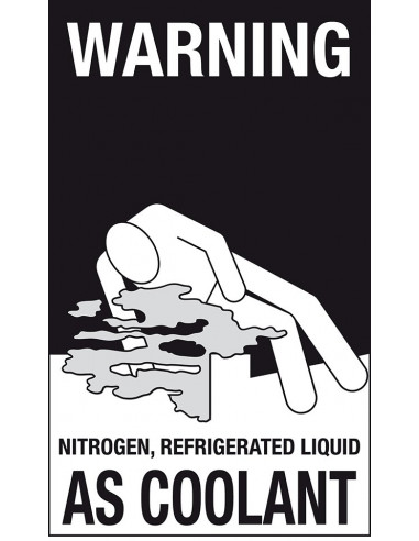 ADR sticker 'Pas op gekoeld vloeibaar stikstof' zeewaterbestendig 