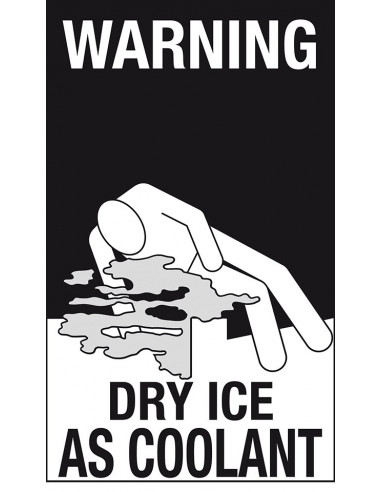 ADR sticker 'Pas op droog ijs' zeewaterbestendig 