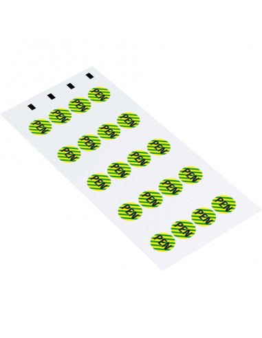 Beschermende PEN geleider sticker, vel, groen geel kaart van 20 stickers