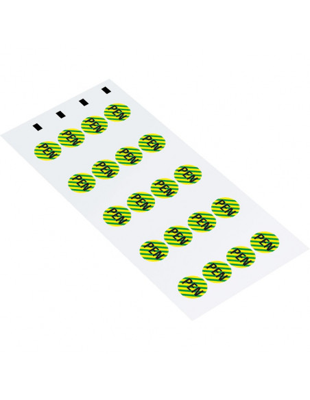 Beschermende PEN geleider sticker, vel, groen geel kaart van 20 stickers