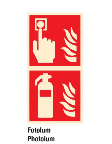 Brandmelder en -blusser combibord, naschijnend