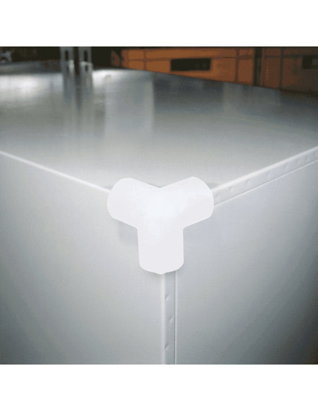 Knuffi verbindstuk 3D voor type A stootrand, wit