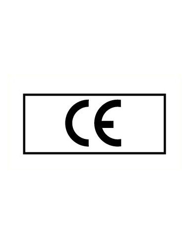 CE-label, vierkant, 52 stickers per vel, zwart wit, keurmerk