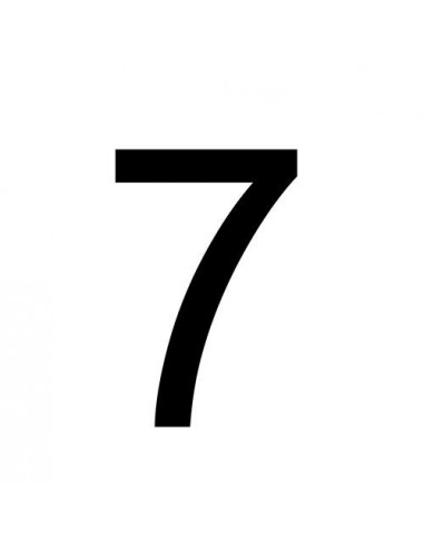 ADR cijfer 7 sticker, wit zwart