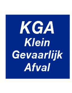 KGA sticker, vierkant, blauw
