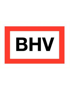 BHV bord met tekst, kunststof