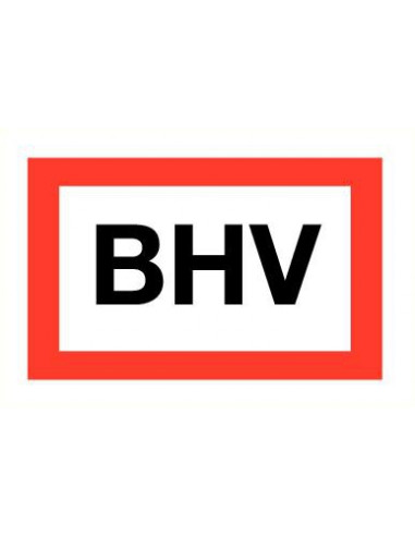BHV bord met tekst, kunststof