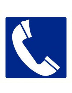 Telefoon sticker, blauw wit, vierkant