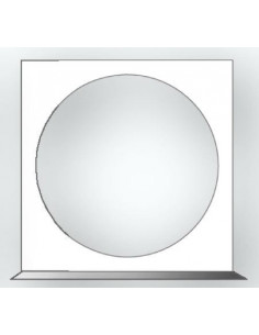 Spuitsjabloon cirkel - dibond, vierkant, wit, symbool cirkel