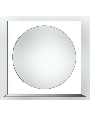 Spuitsjabloon cirkel - dibond, vierkant, wit, symbool cirkel